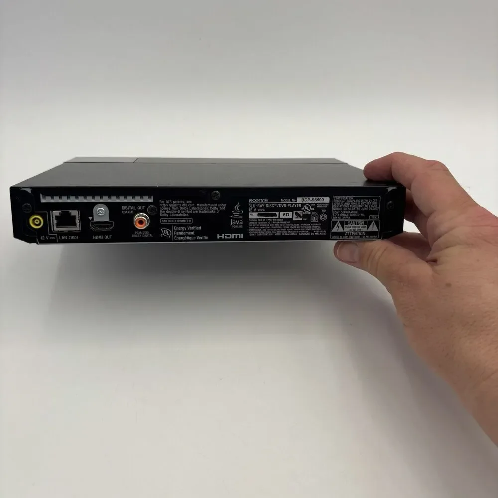 Sony BDP-S6500 4K Upscaling 3D Blu-ray DVD Player WiFi Tested Working NO REMOTE